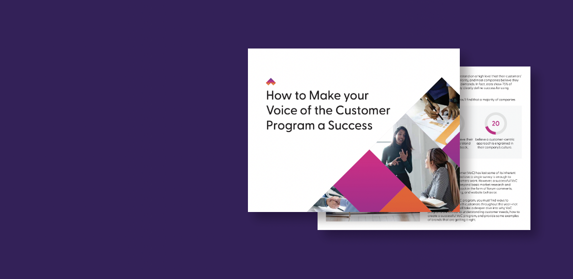 an image of How to Make your Voice of the Customer Program a Success